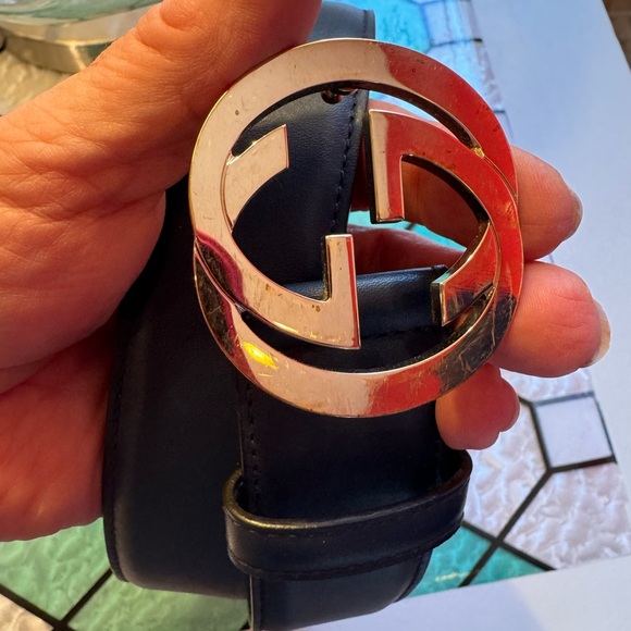 Gucci Leather Interlocking G Belt - Size 100/40 - Picture 9 of 10